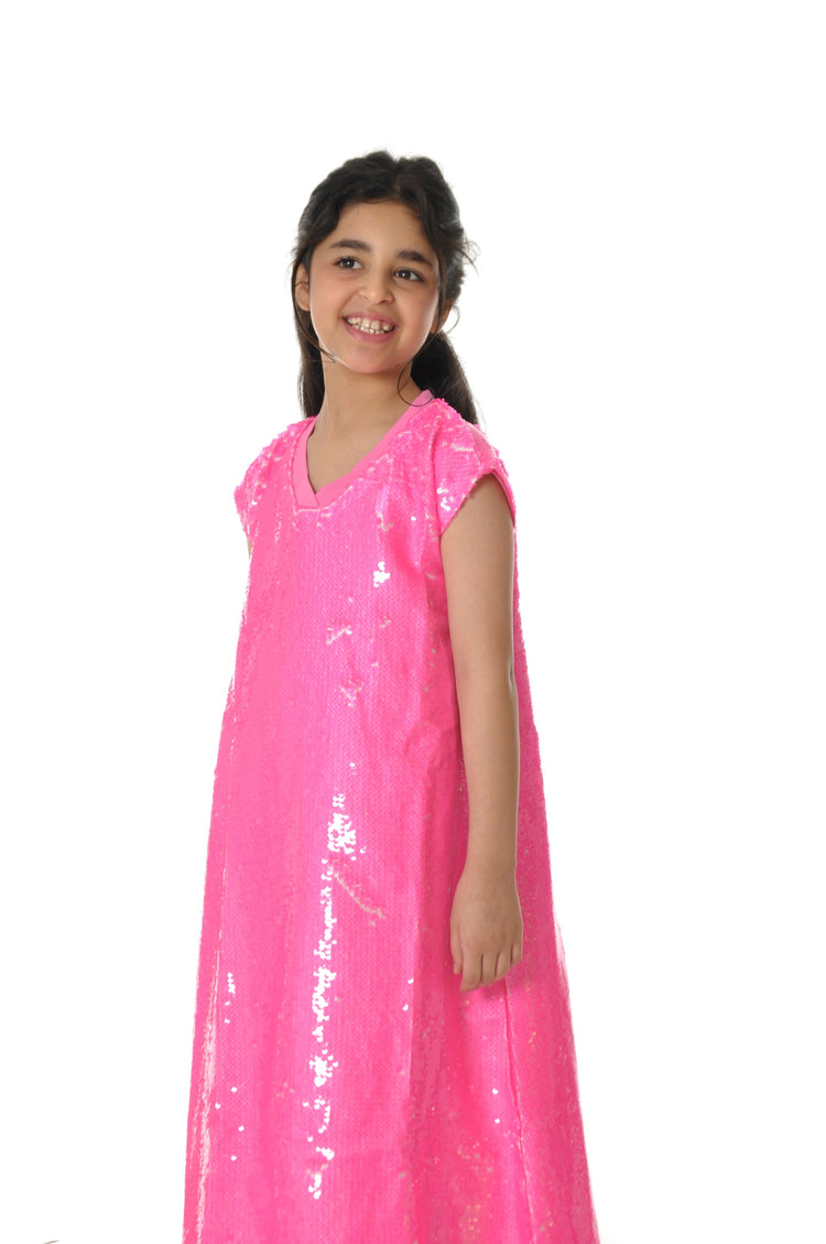 Kids - Hot Pink Sequins Dress