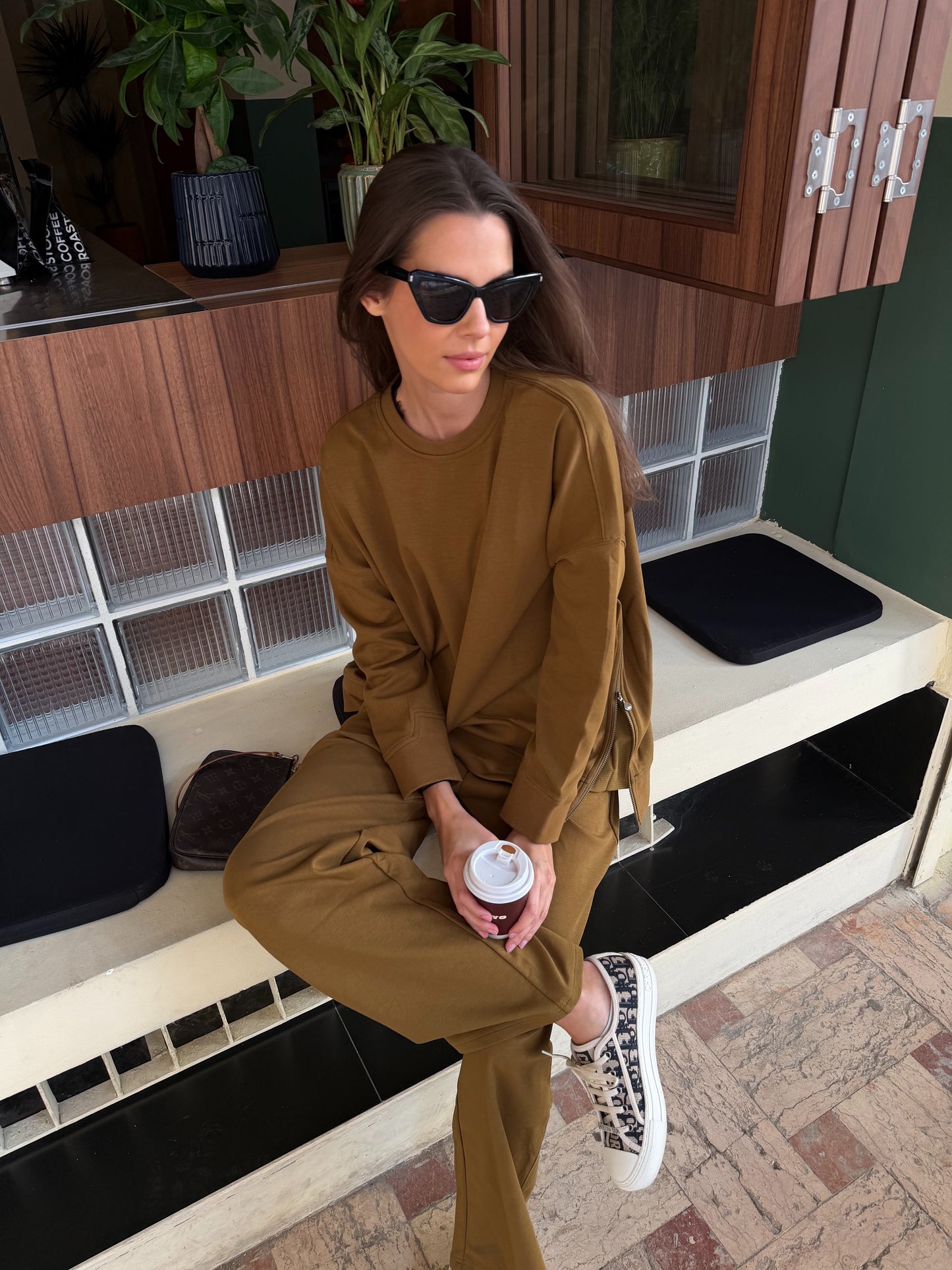 Mustard Olive Tracksuit Set