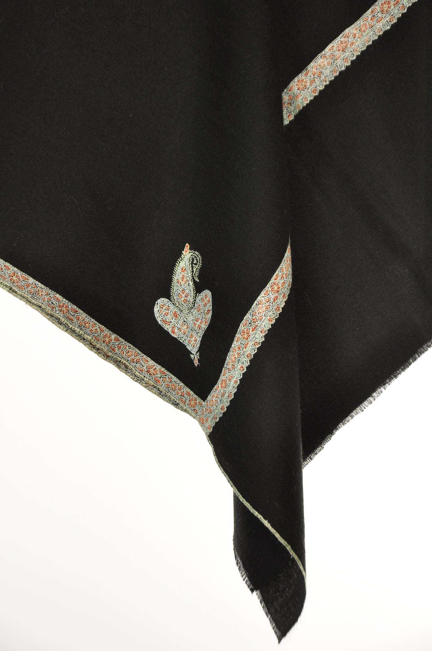 Embroidered Pashmina - Black