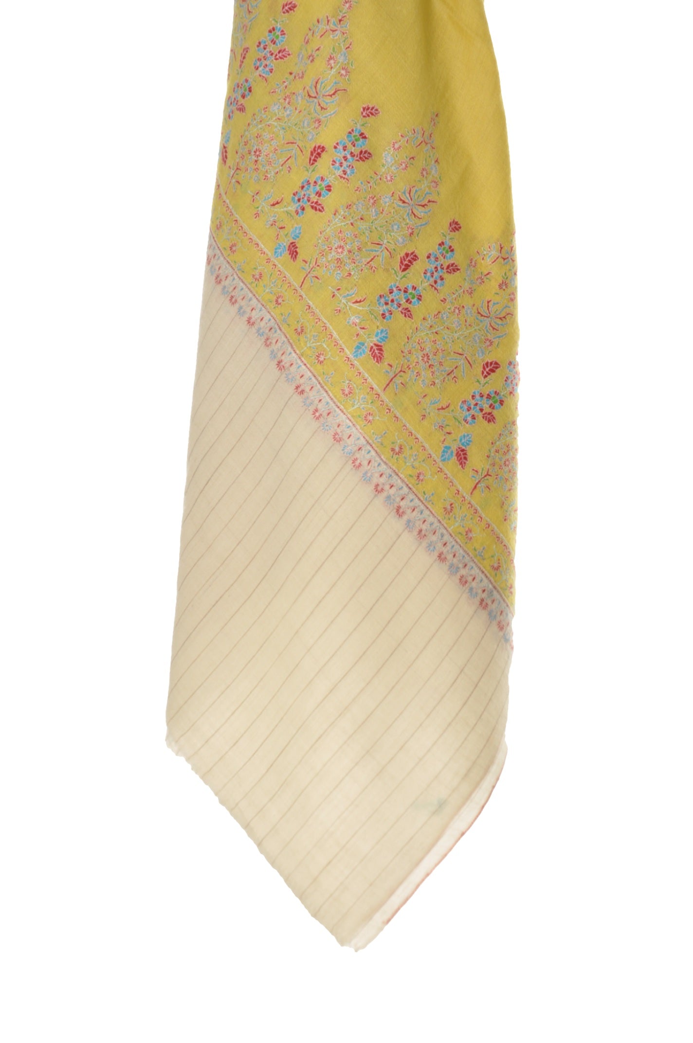 Embroidered Pashmina - Yellow