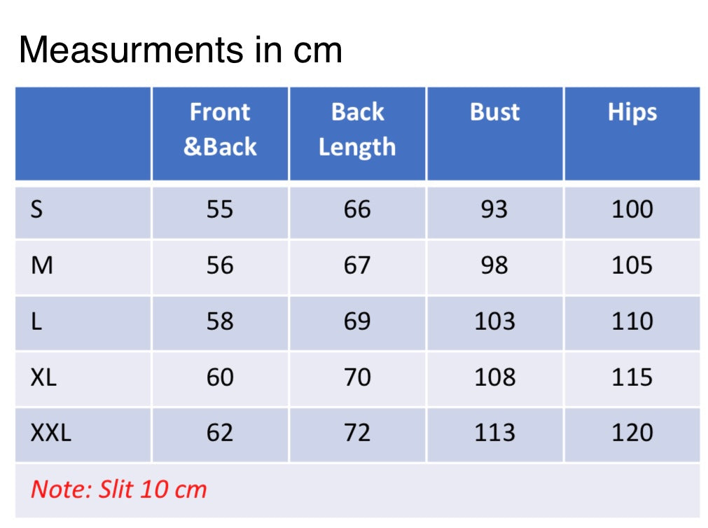Short in Front - Straight Edges (Textured Fabric)