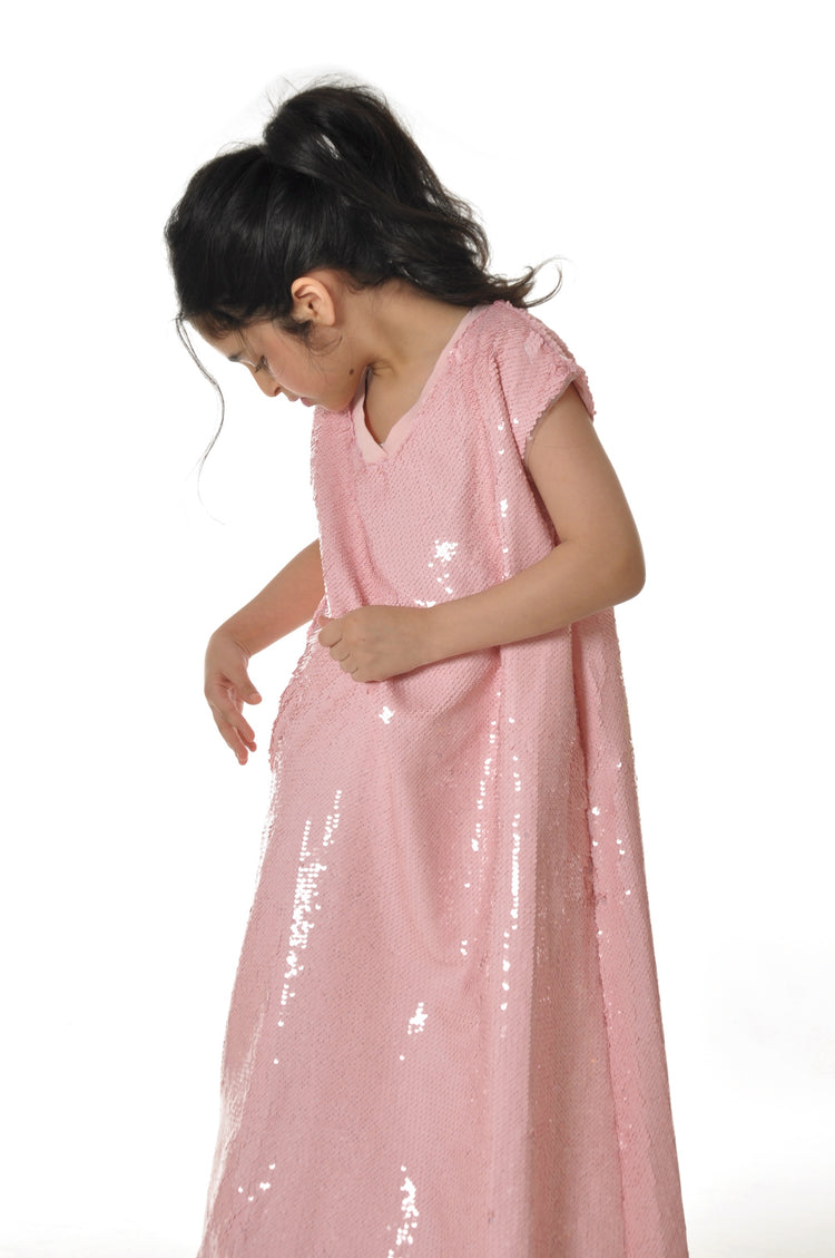 Kids - Dreamy Pink Sequins Dress