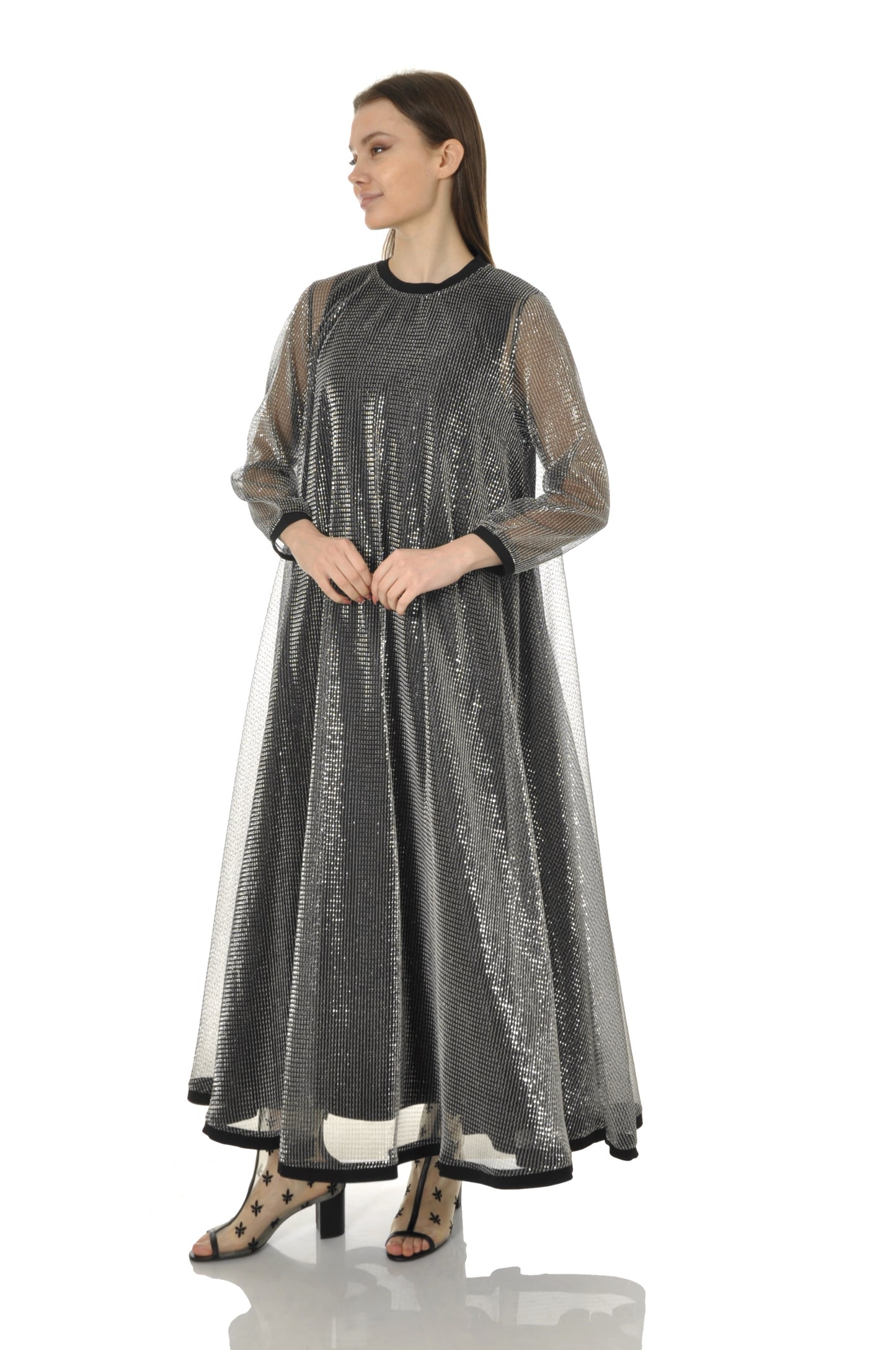 Ladies Black Sheer Dress