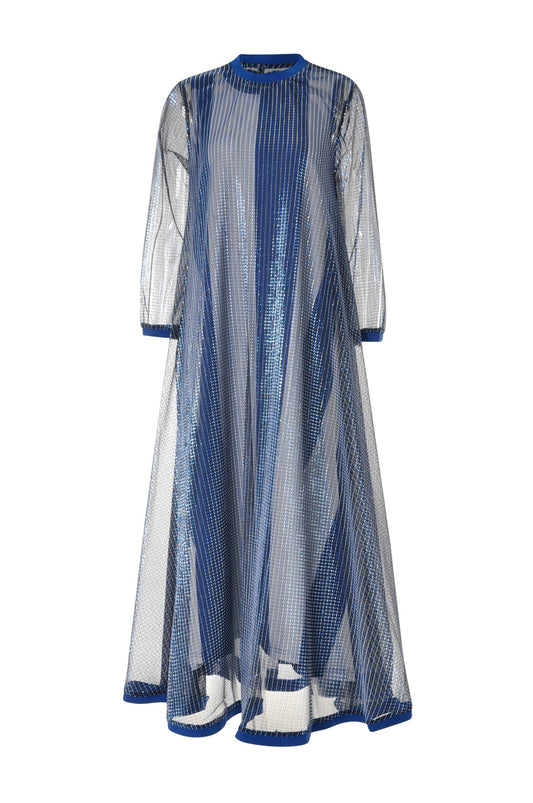 Ladies Blue Sheer Dress