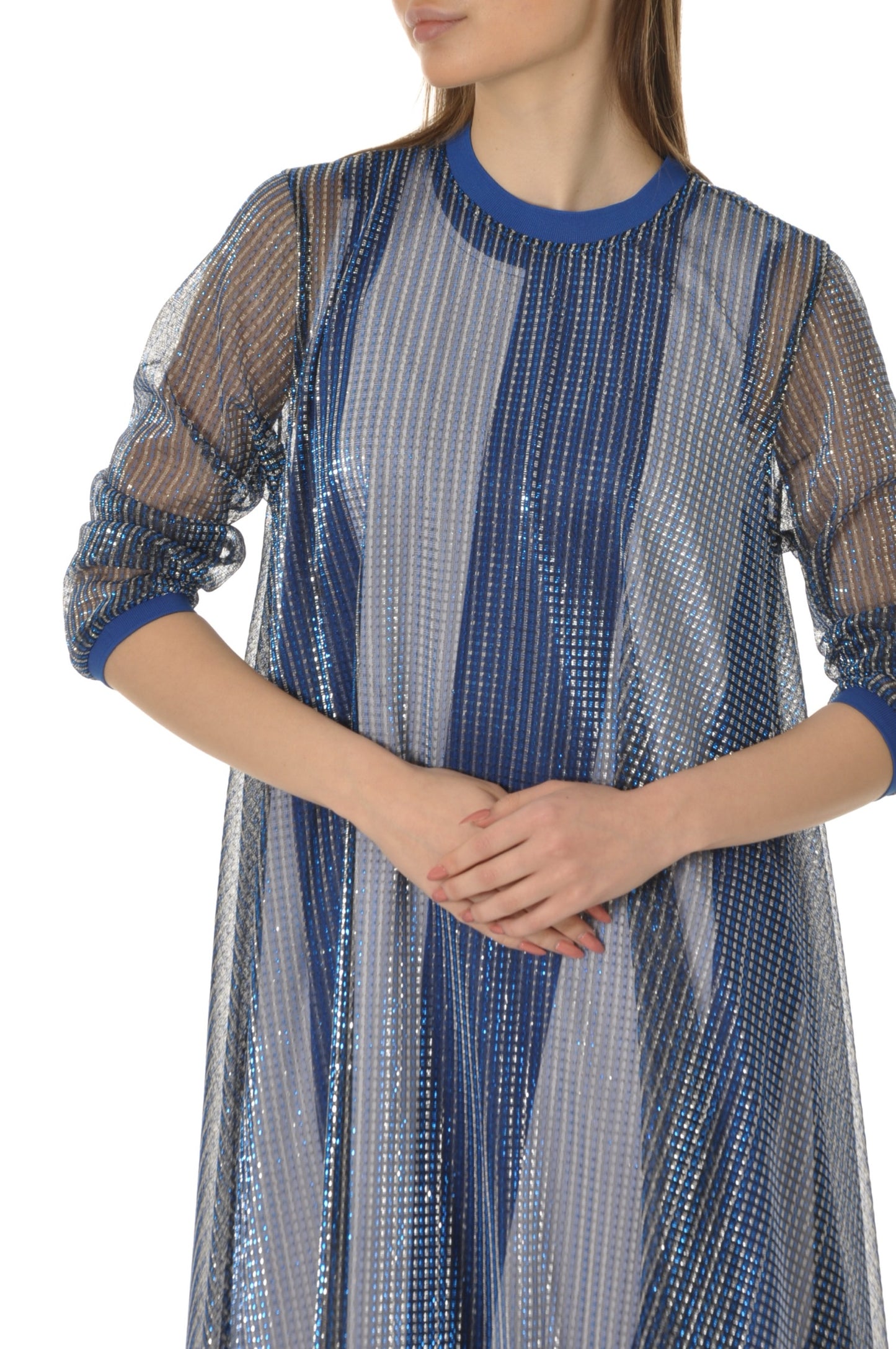 Ladies Blue Sheer Dress