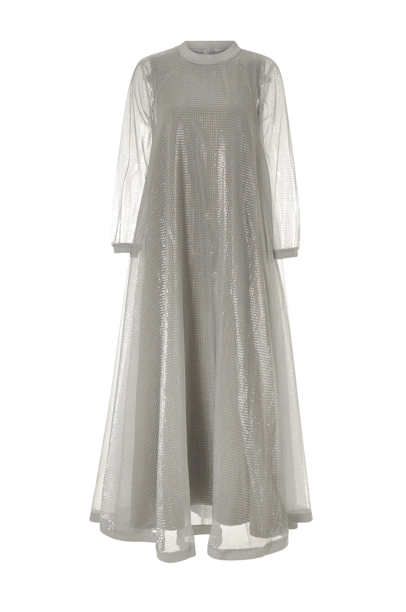 Ladies Silver Sheer Dress