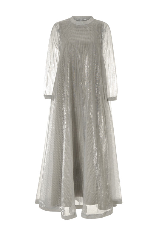 Ladies Silver Sheer Dress