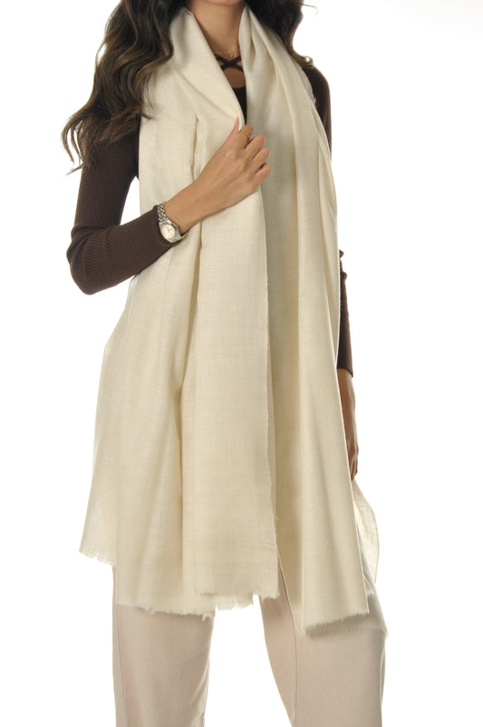 Plain Pashmina - Cream