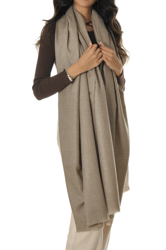 Plain Pashmina - Beige