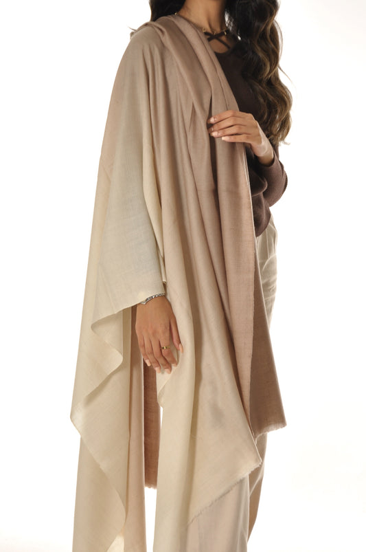 Ombre Pashmina - Beige to Cream