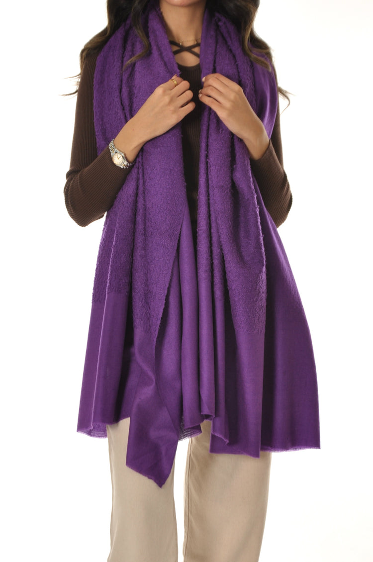 Plain Towel Pashmina - Purple