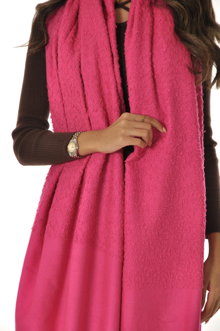 Plain Towel Pashmina - Pink