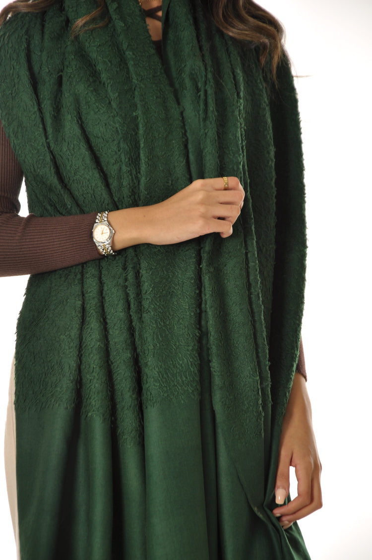 Plain Towel Pashmina - Dark Green