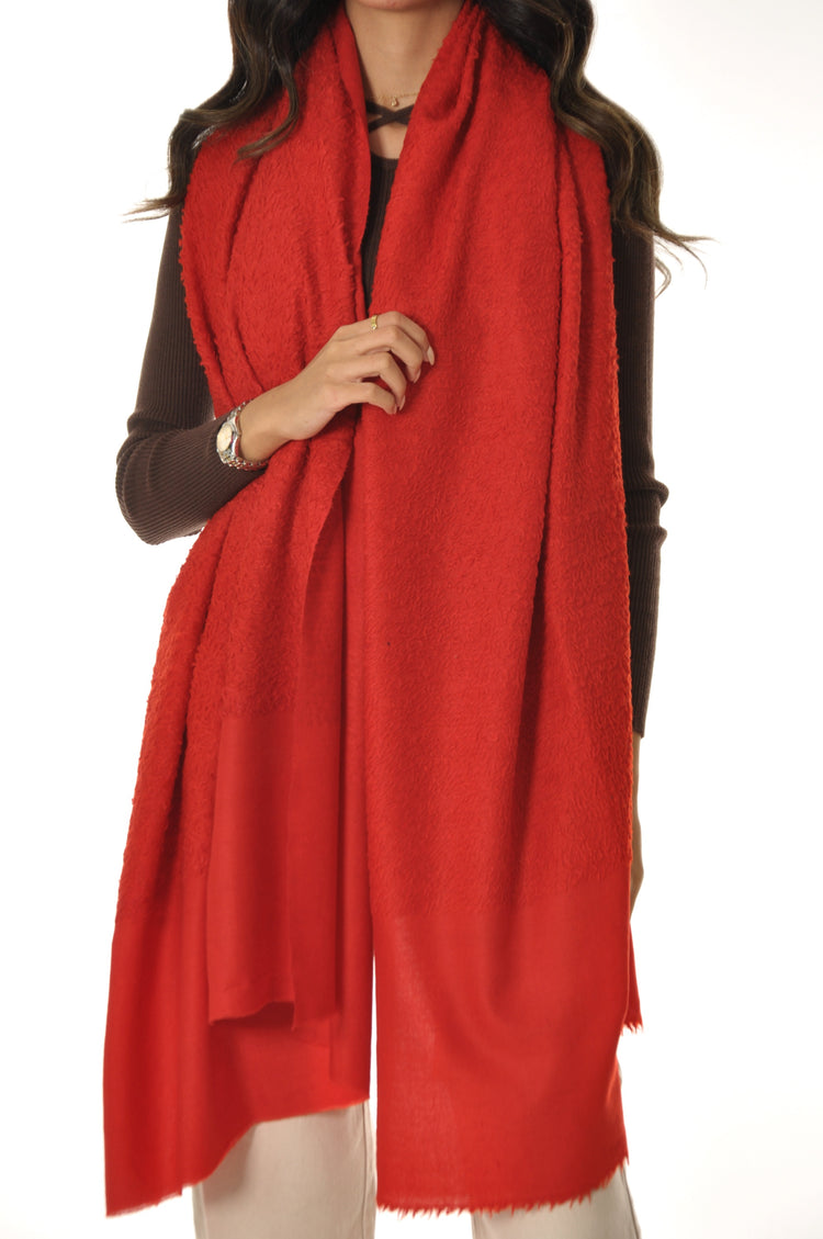 Plain Towel Pashmina - Red