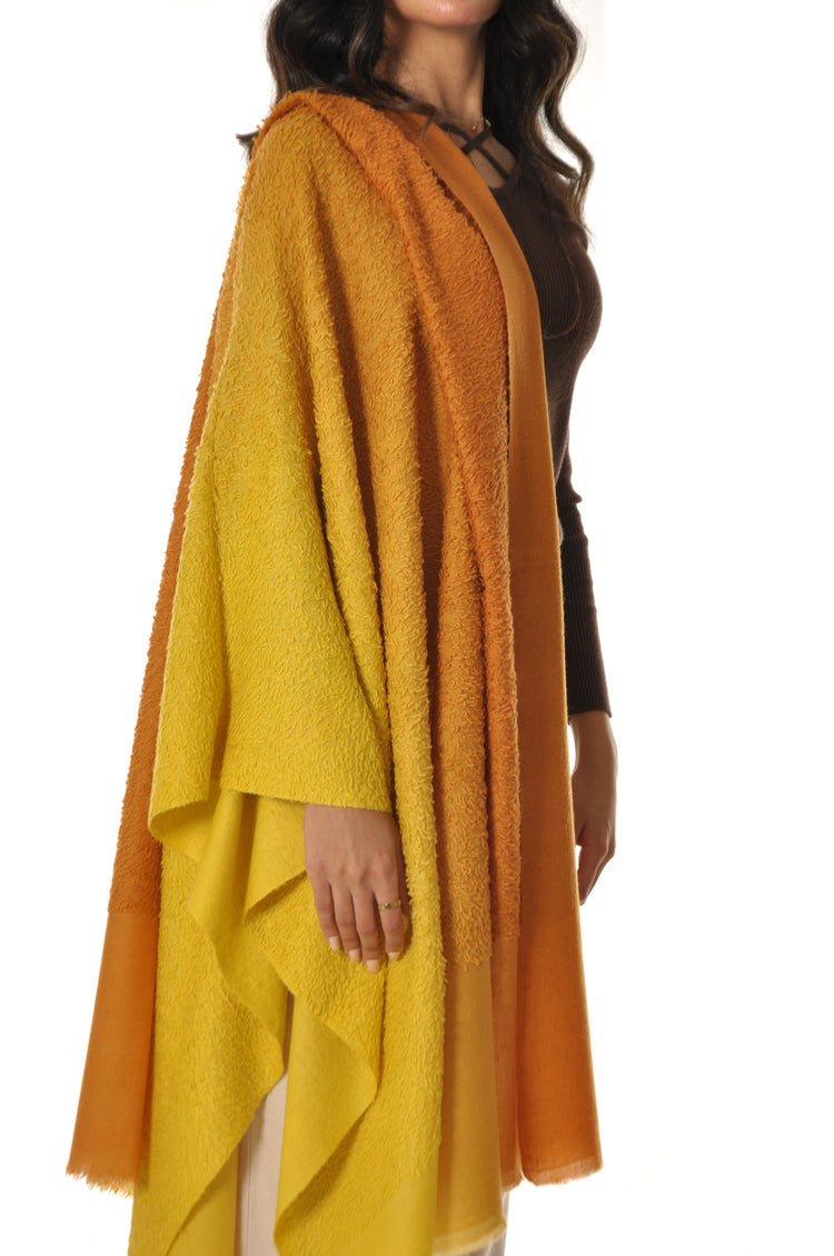 Ombre Towel Pashmina - Orange to Yellow