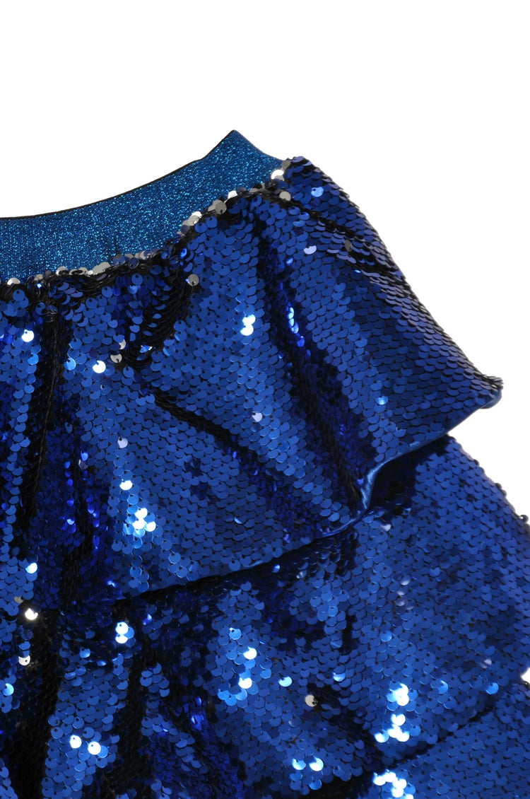 Blue Sequins Skirt