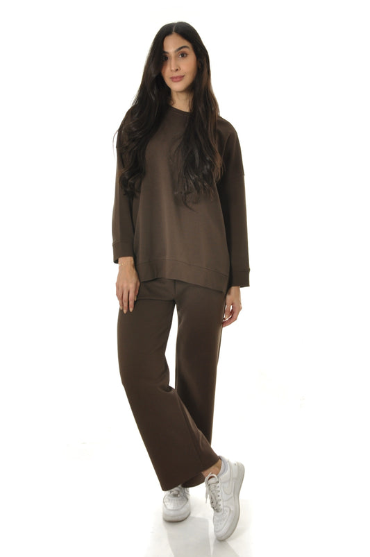 NEW Coffee Brown Tracksuit Set