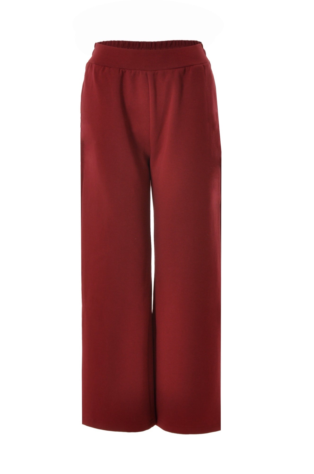 Cherry Red Wide Leg Pants