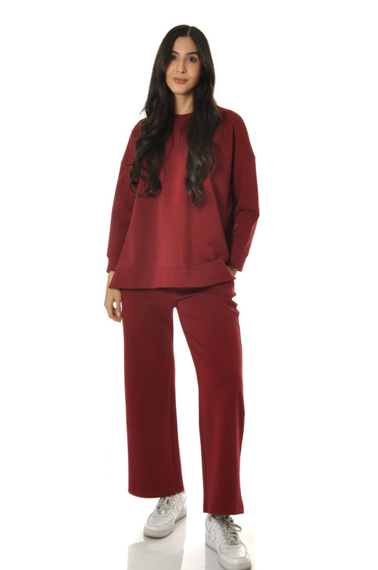 Cherry Red Tracksuit Set