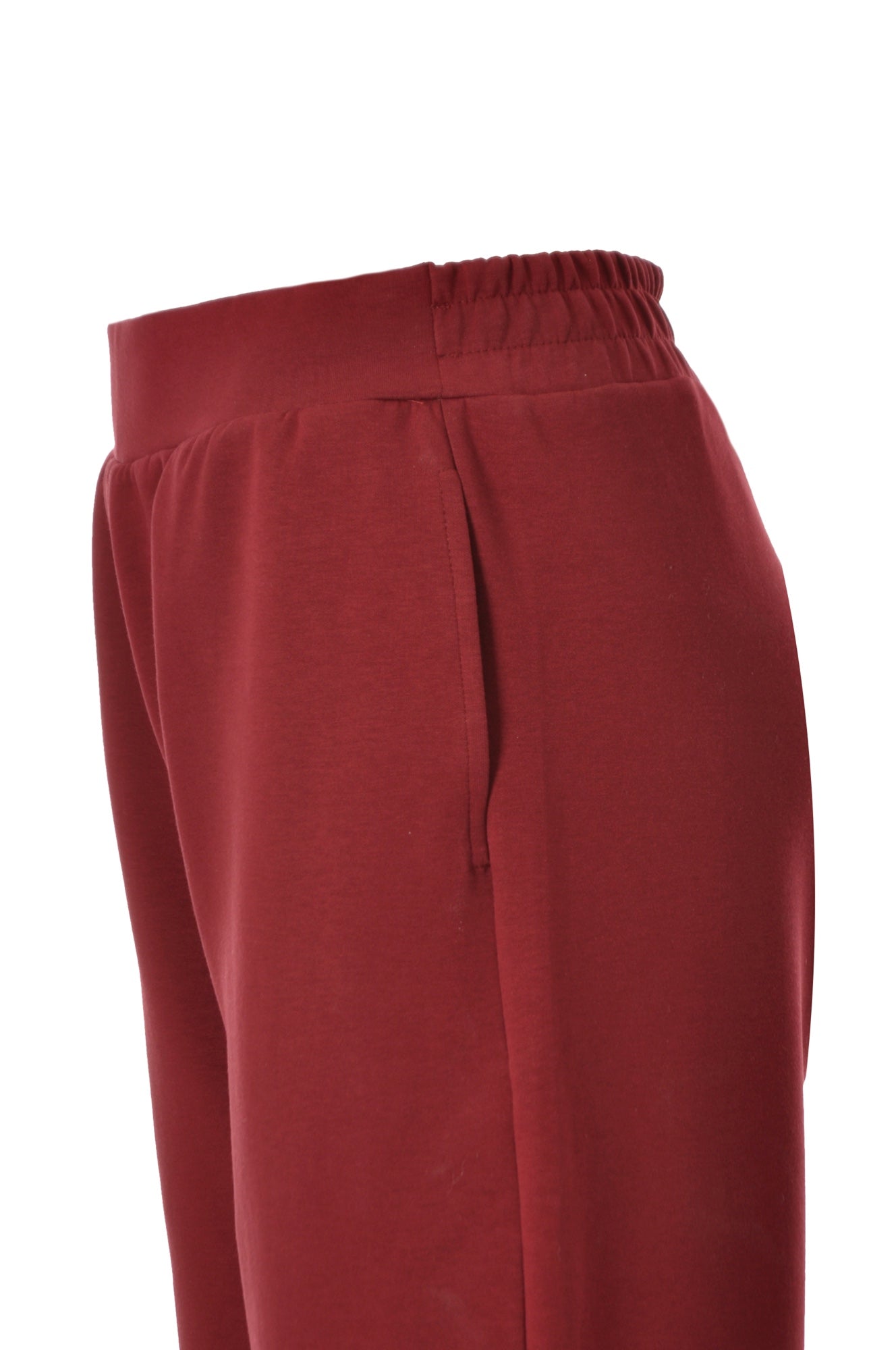Cherry Red Wide Leg Pants