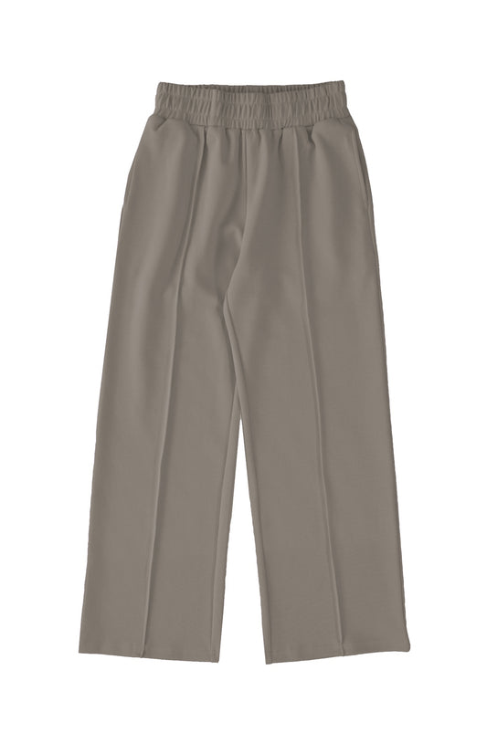 Cool Taupe Wide Leg Pants