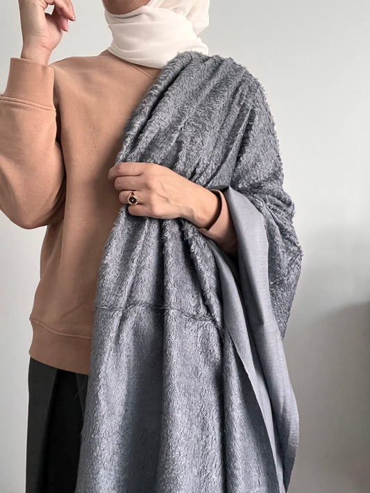 Plain Towel Pashmina - Grey