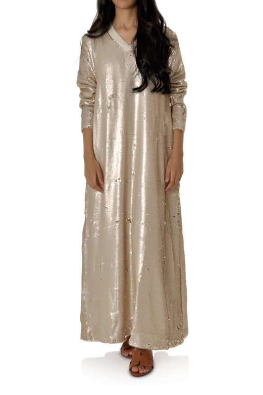 Ladies - Gold Sequins Dress