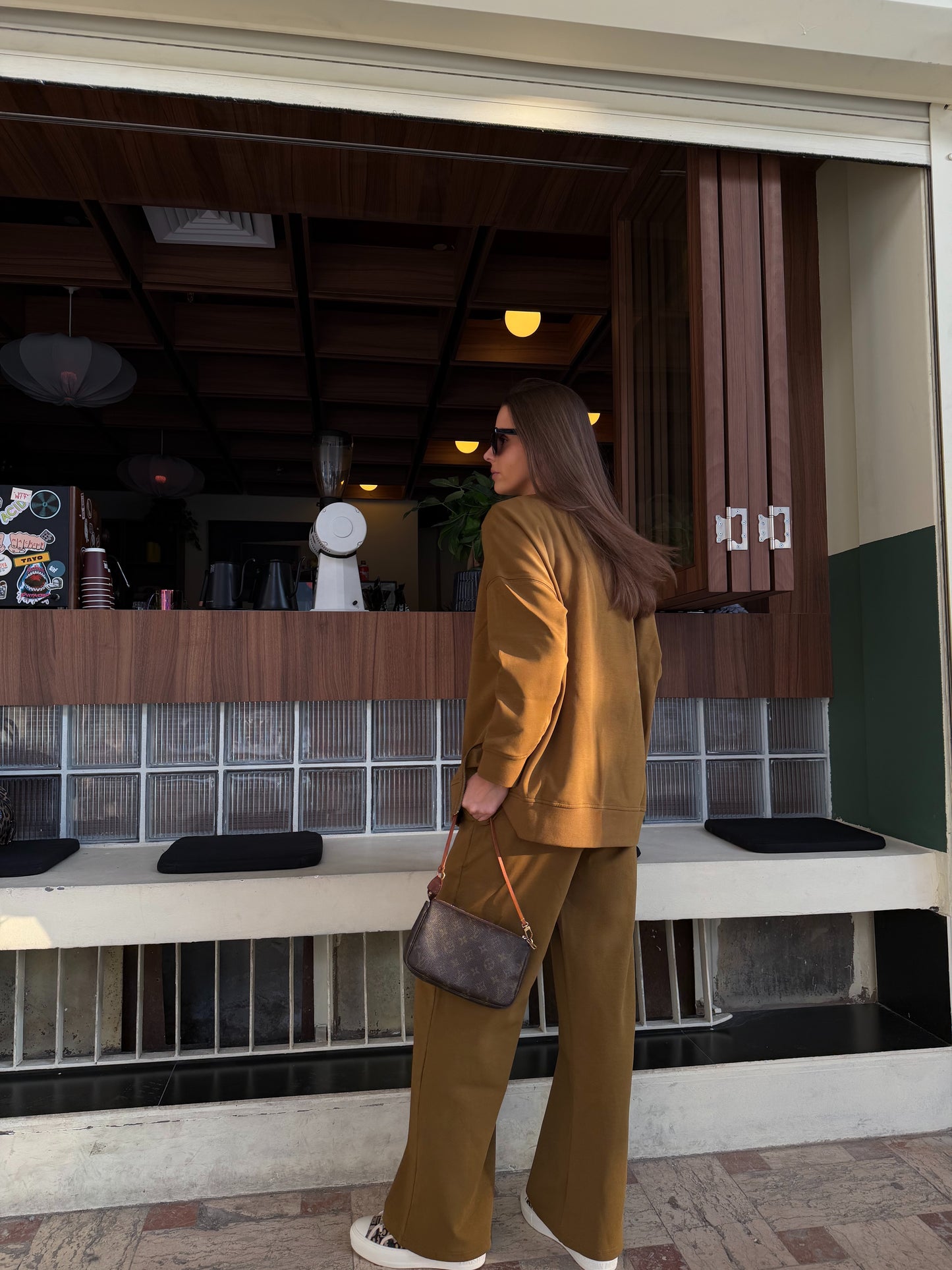 Mustard Olive Tracksuit Set