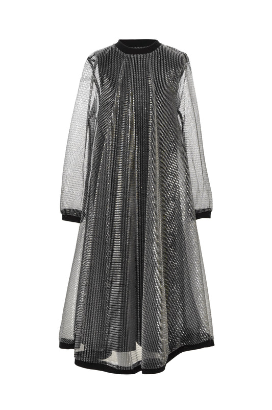 Kids Black Sheer Dress