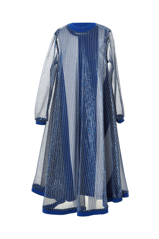 Kids Blue Sheer Dress