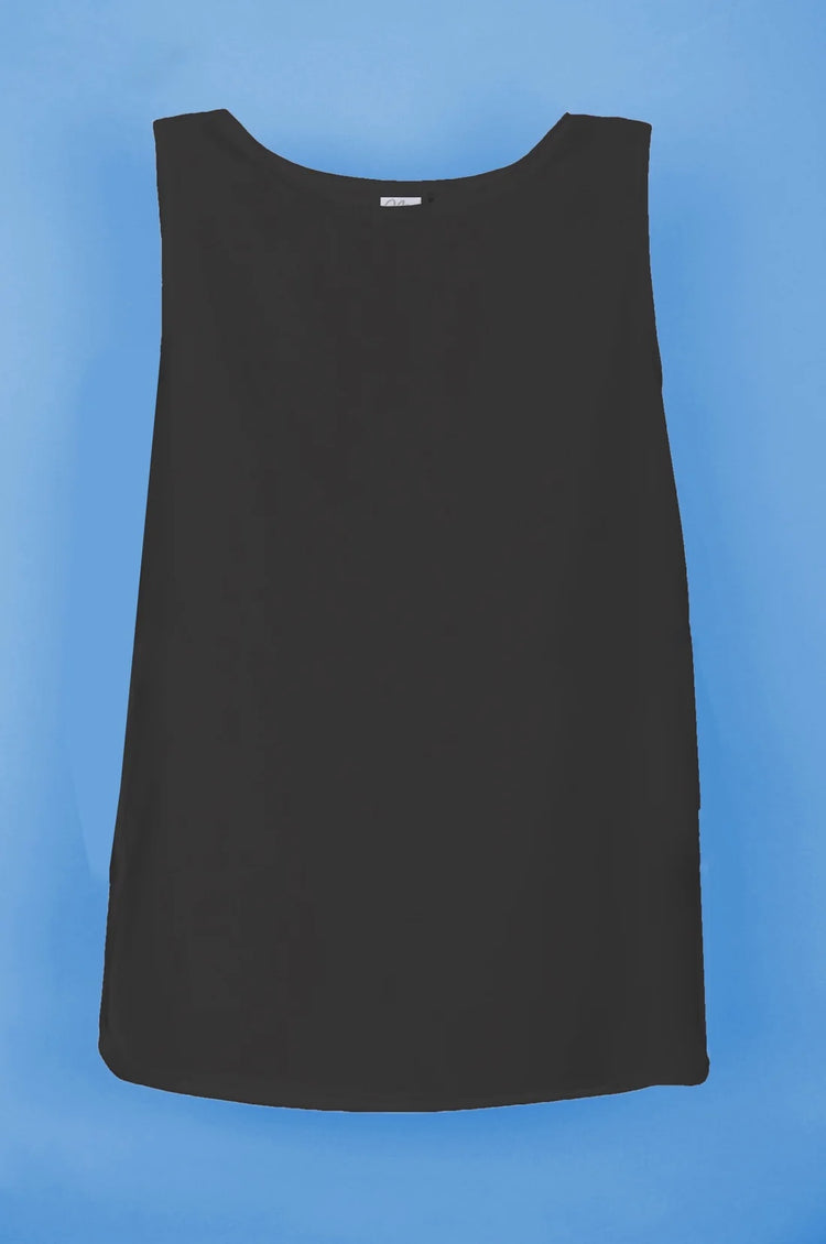 Mid Length Top - Light Fabric - Black