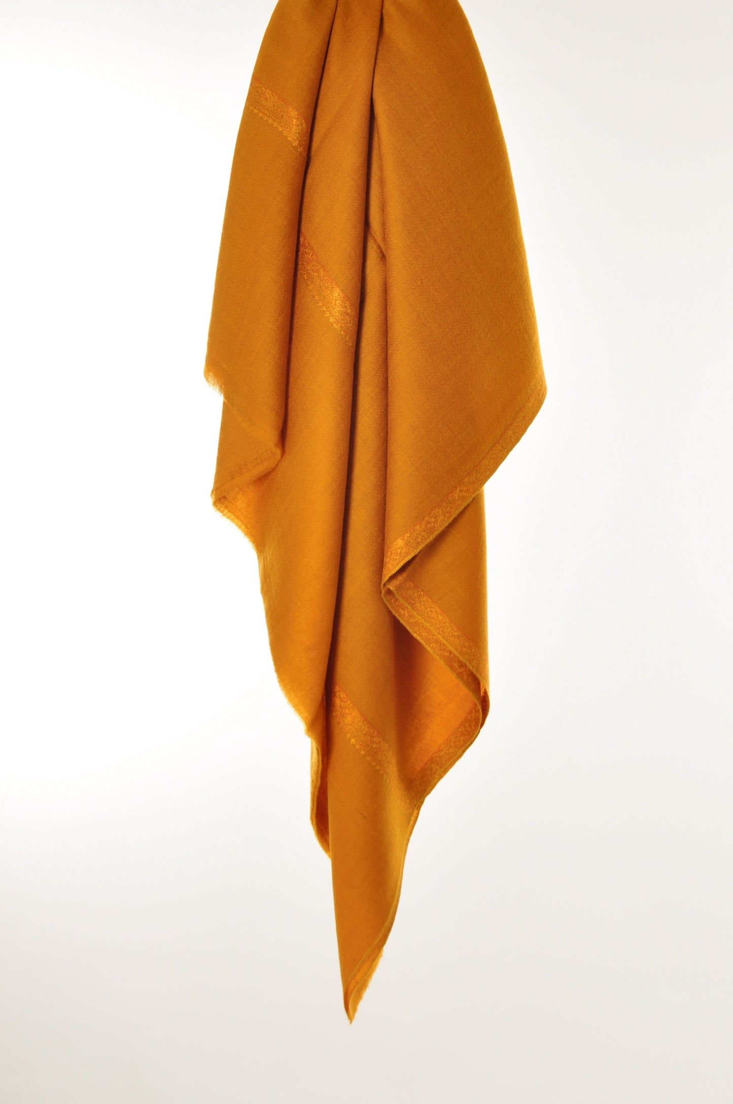 Embroidered Pashmina - Saffron