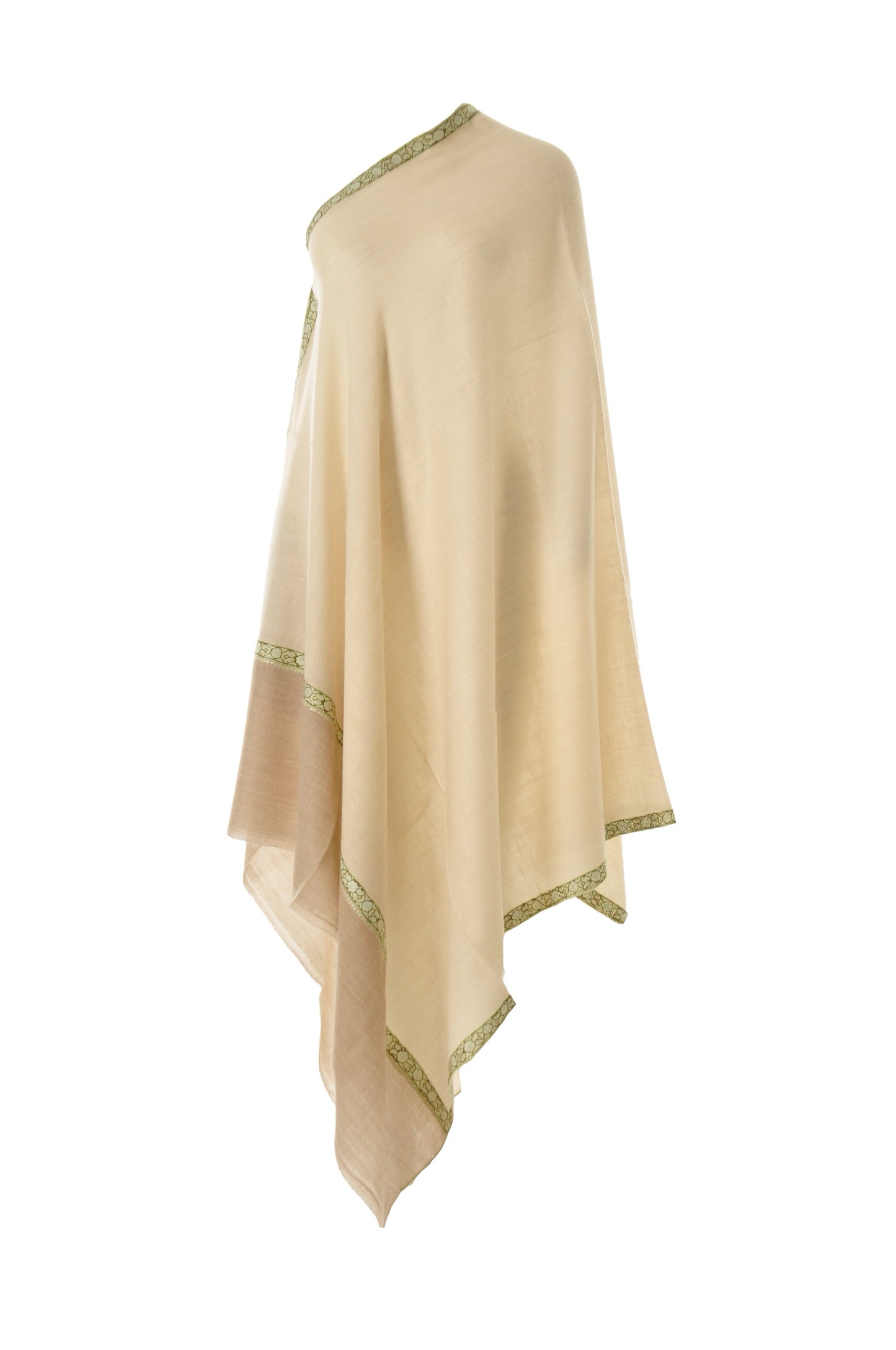 Embroidered Pashmina - Ivory