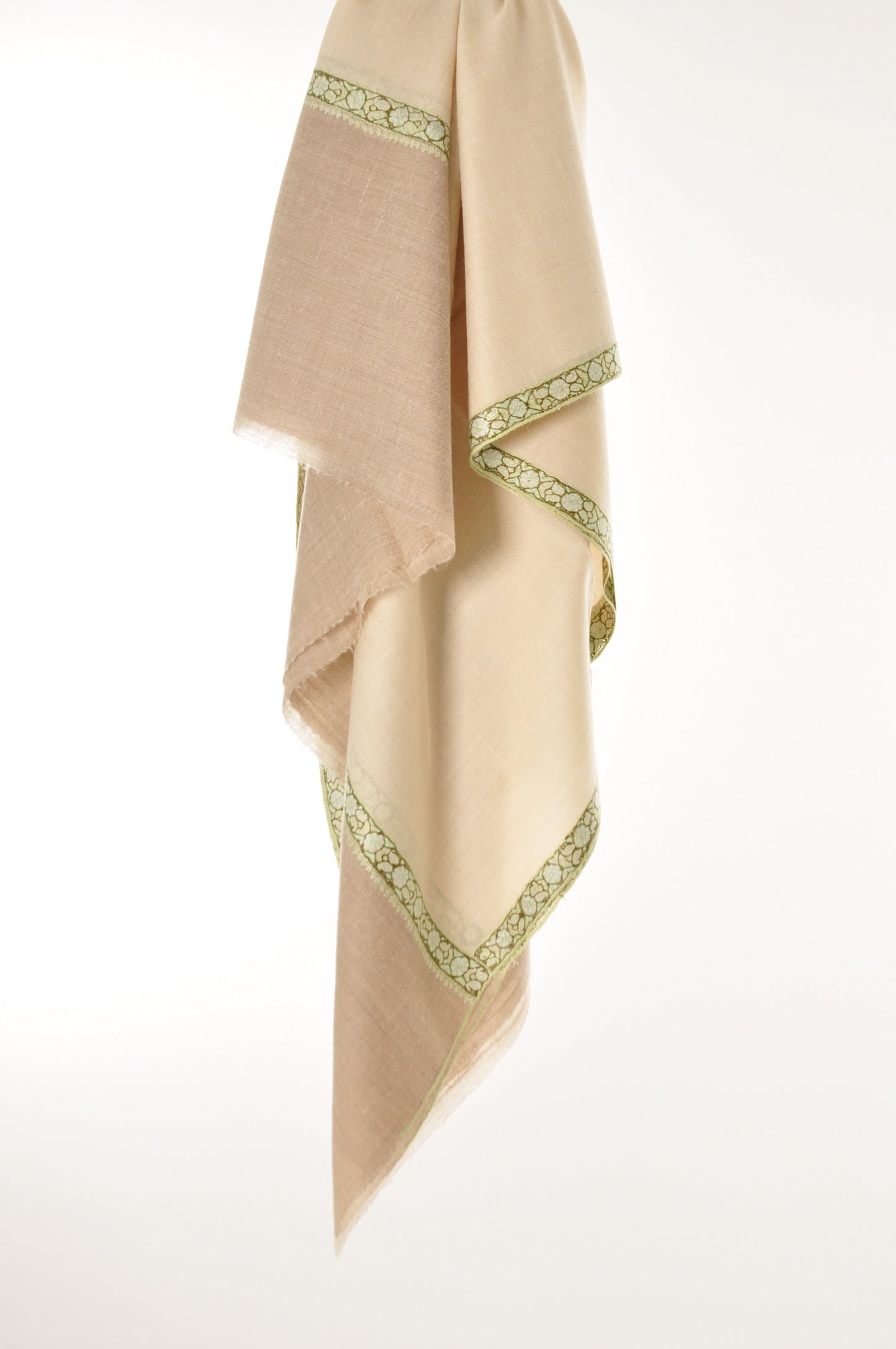 Embroidered Pashmina - Ivory
