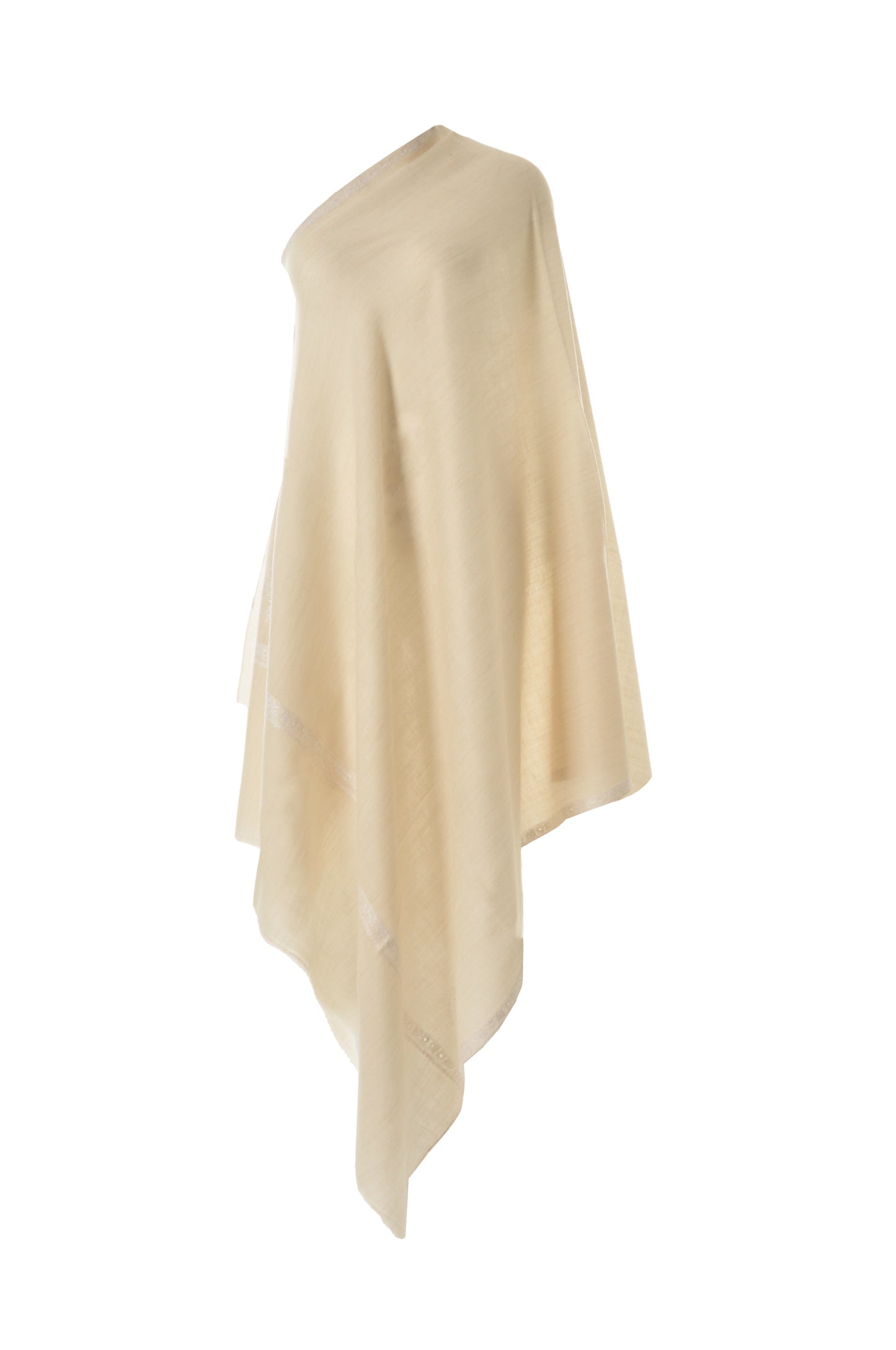 Embroidered Pashmina - Cream