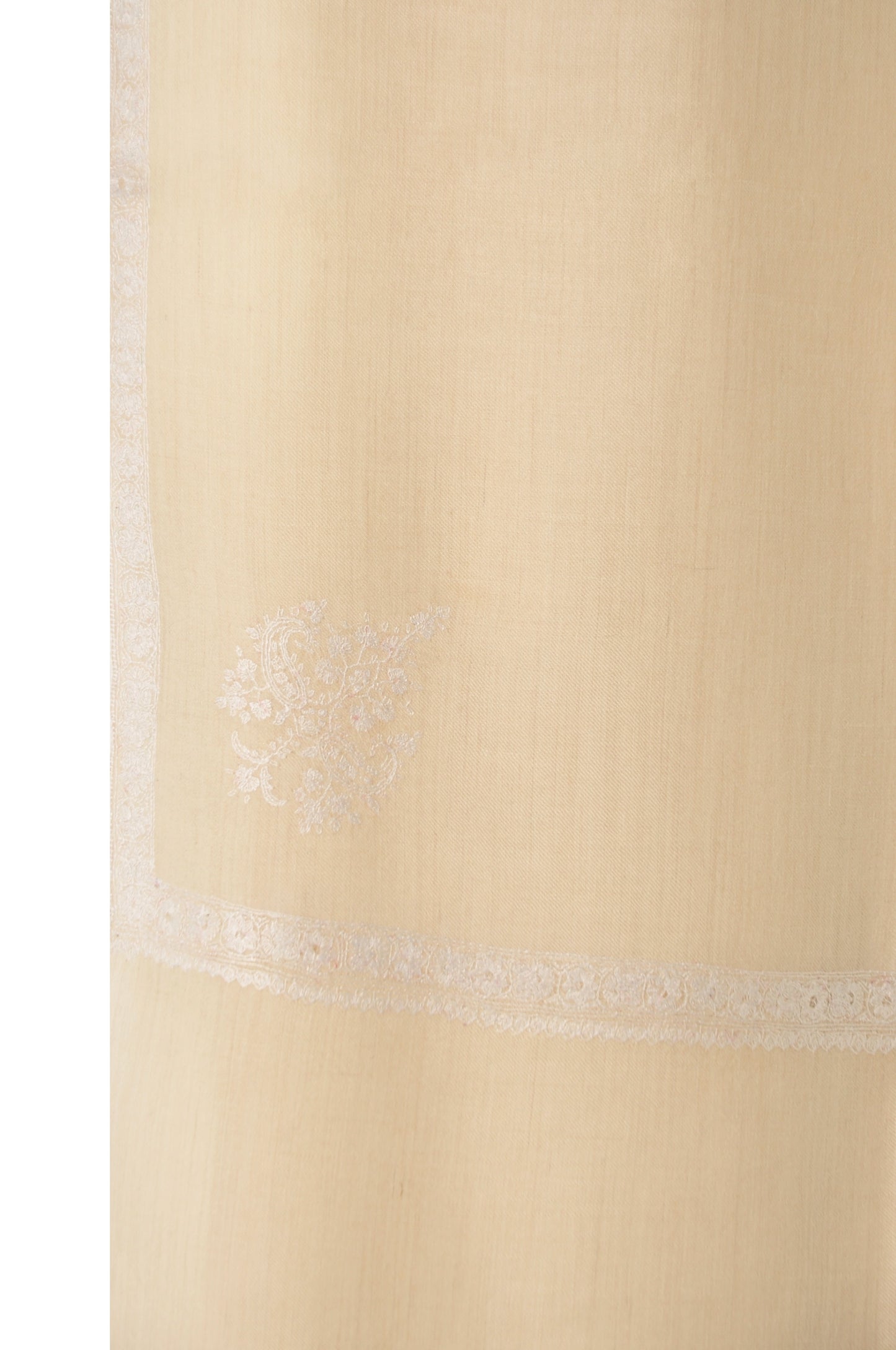Embroidered Pashmina - Cream