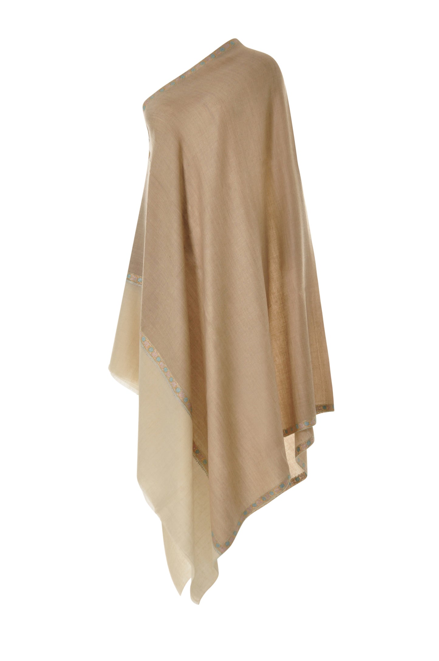 Embroidered Pashmina - Beige