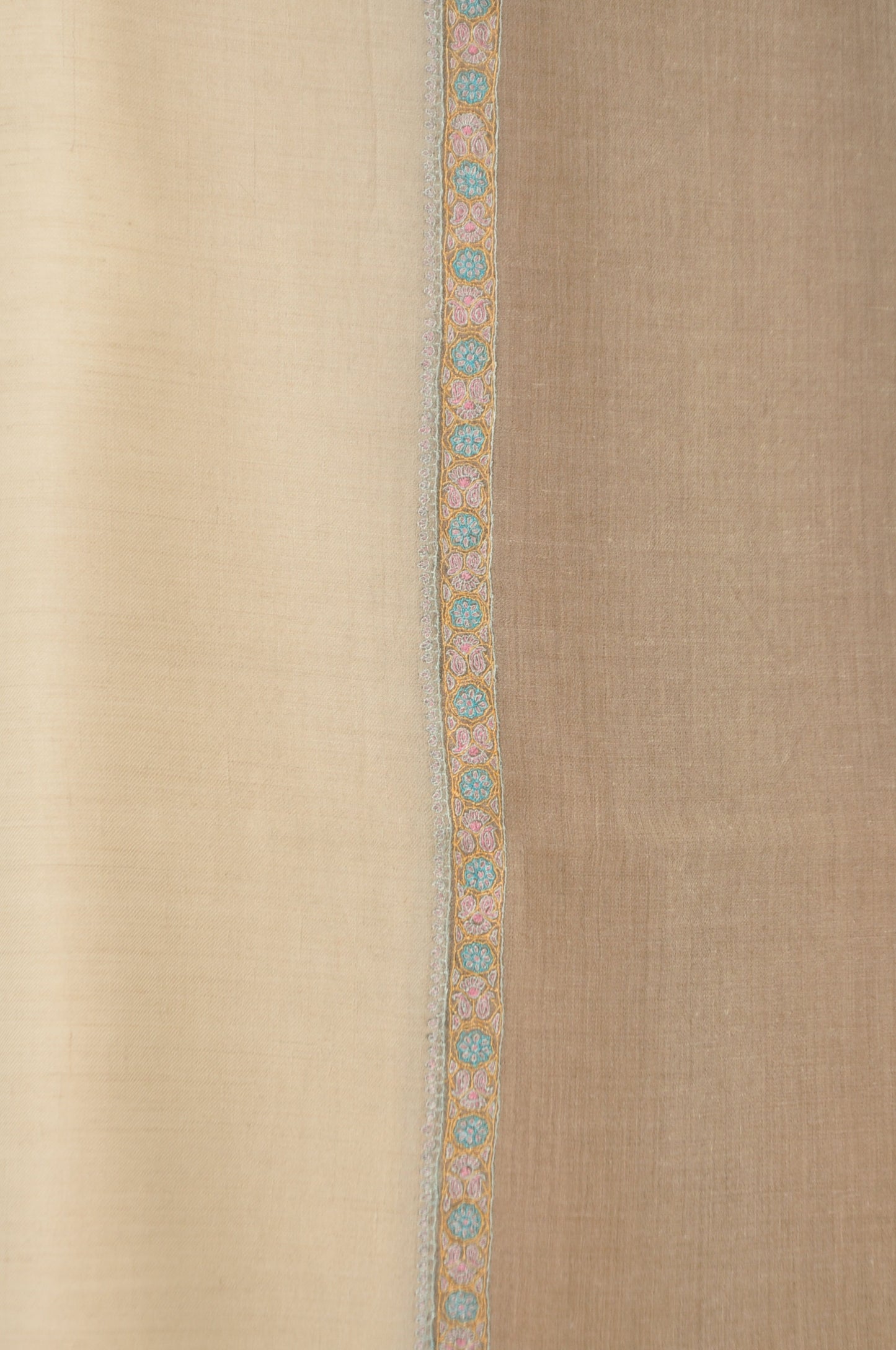 Embroidered Pashmina - Beige