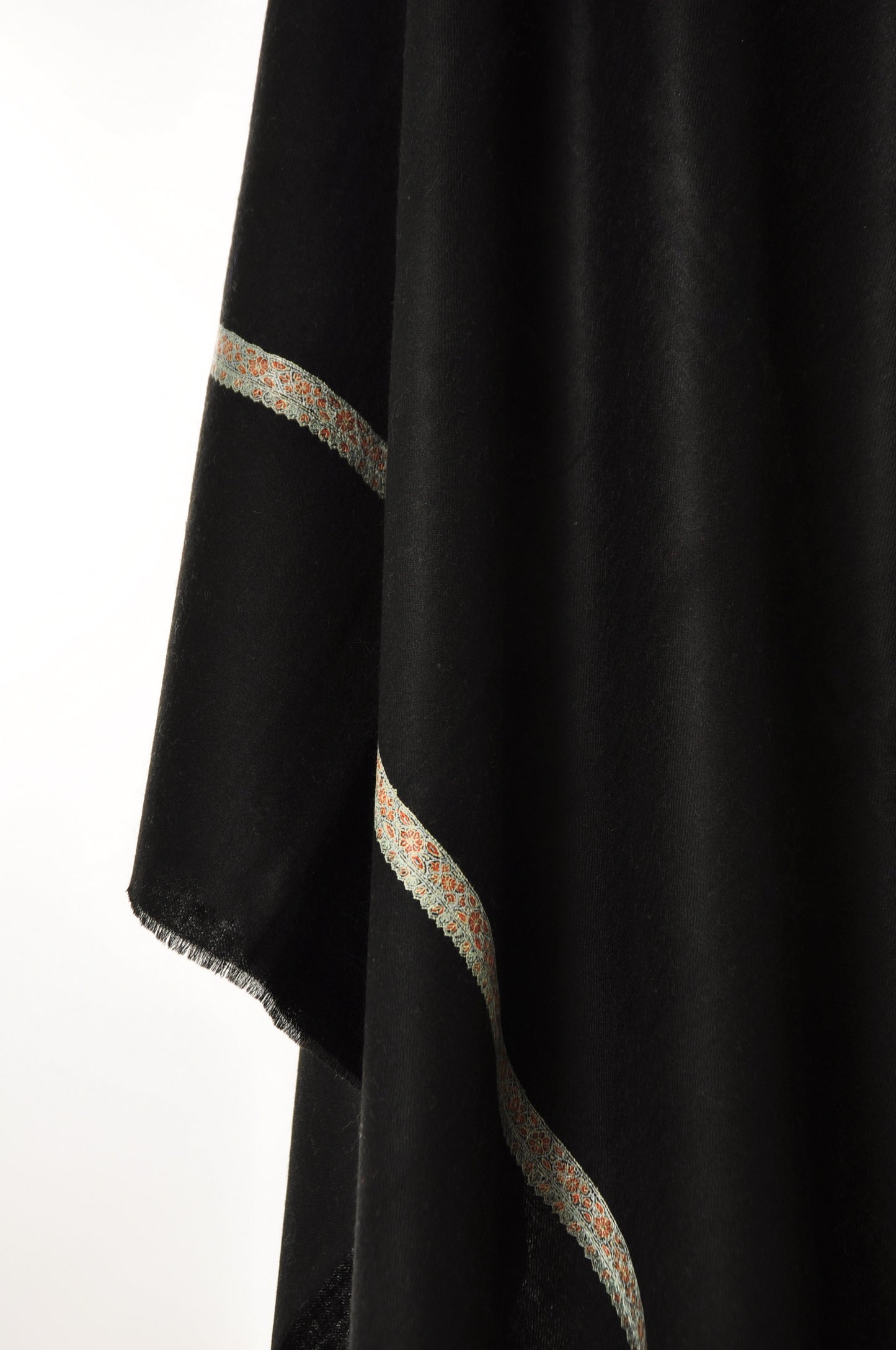 Embroidered Pashmina - Black