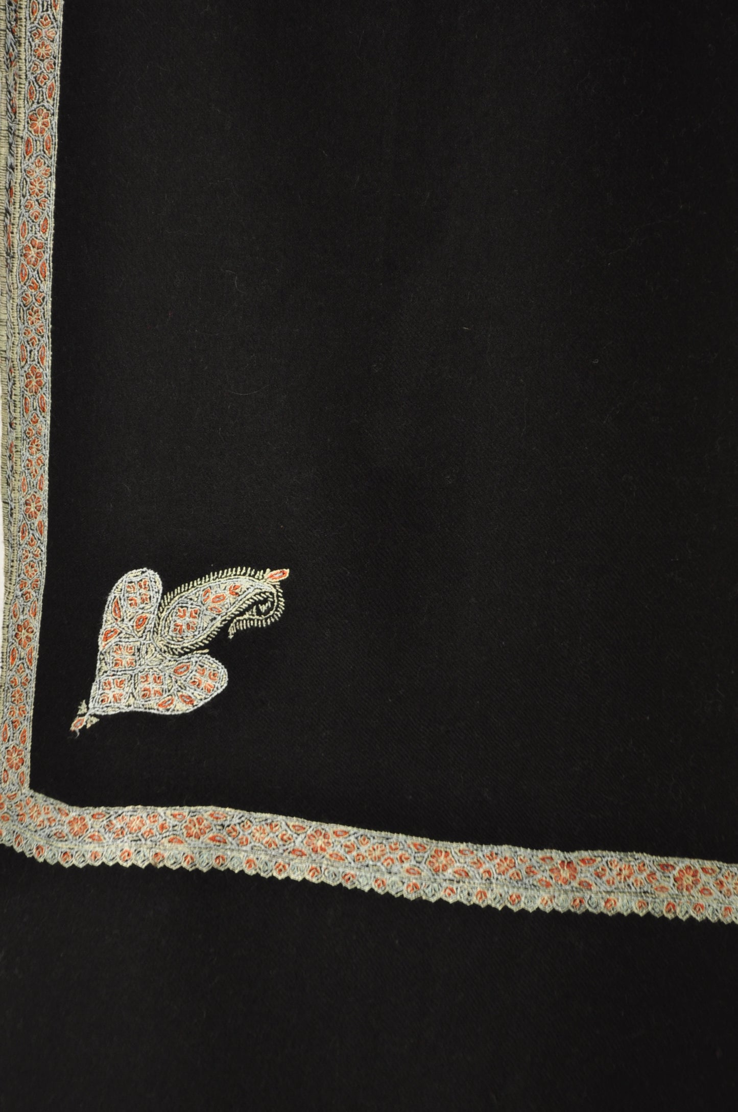 Embroidered Pashmina - Black