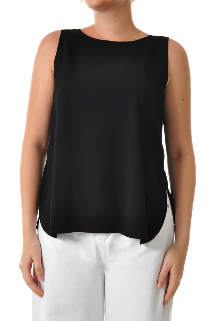 Mid Length Top - Light Fabric - Black