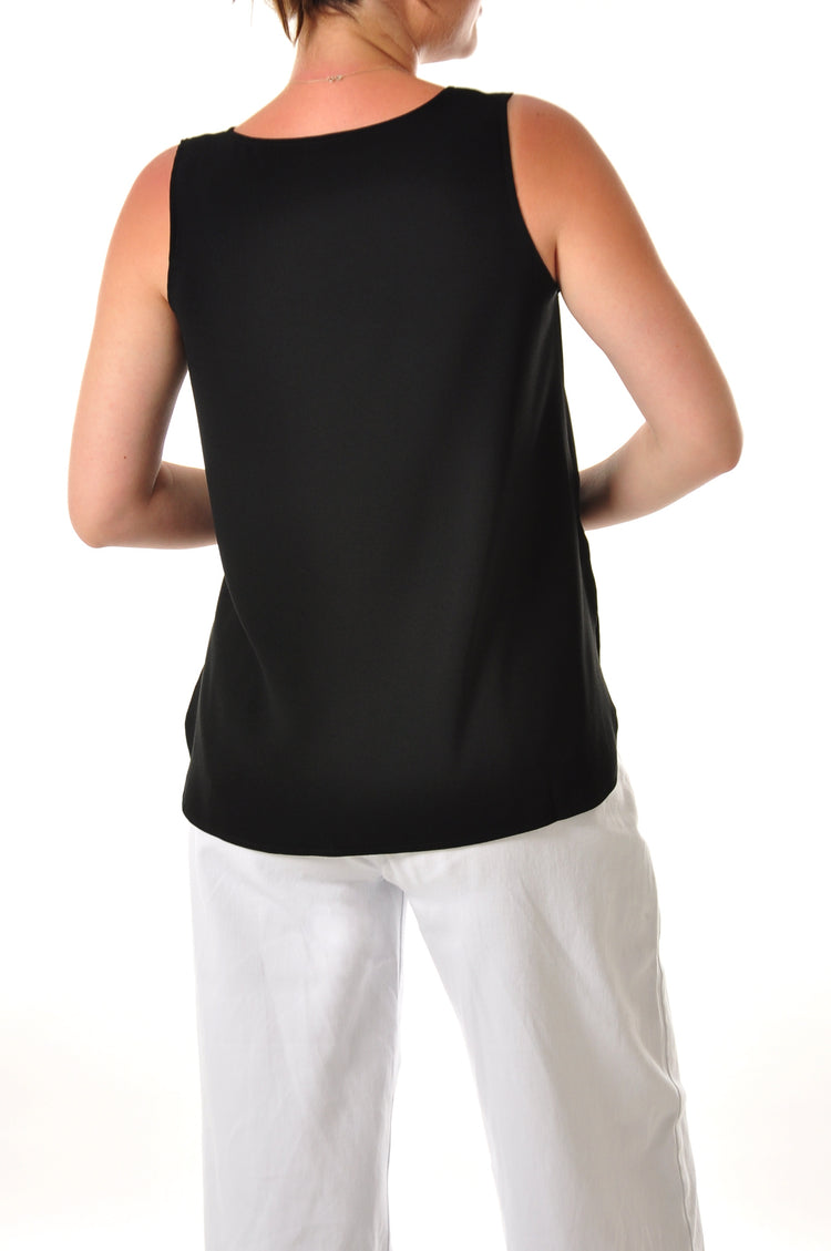 Mid Length Top - Light Fabric - Black