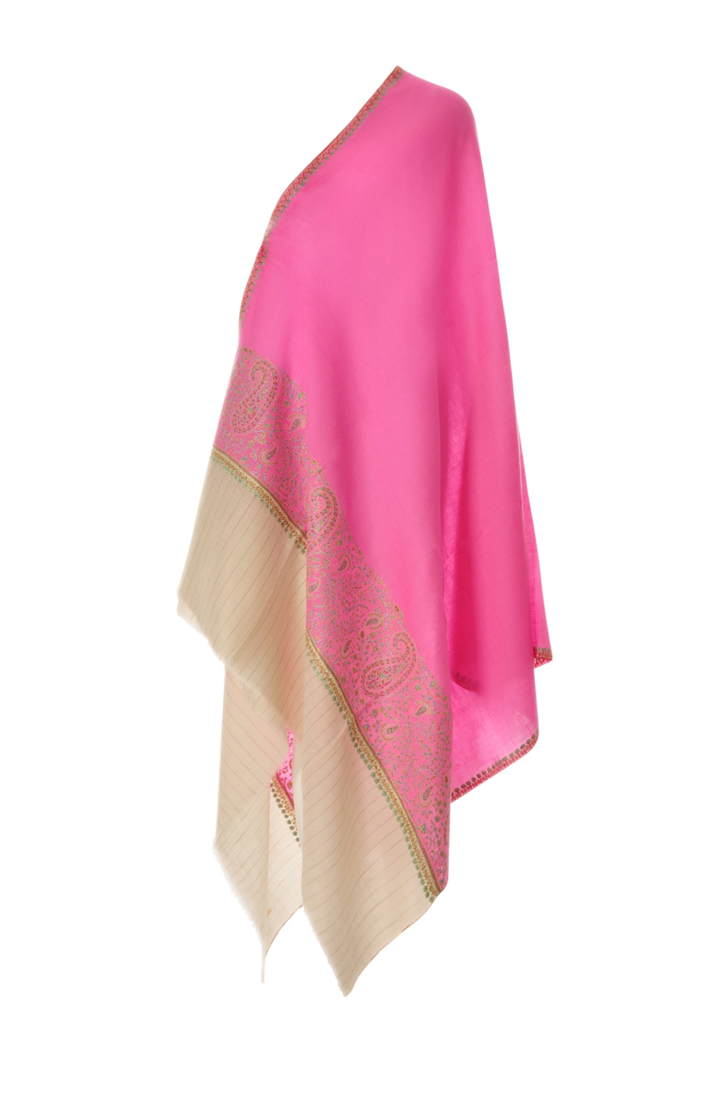 Embroidered Pashmina - Pink