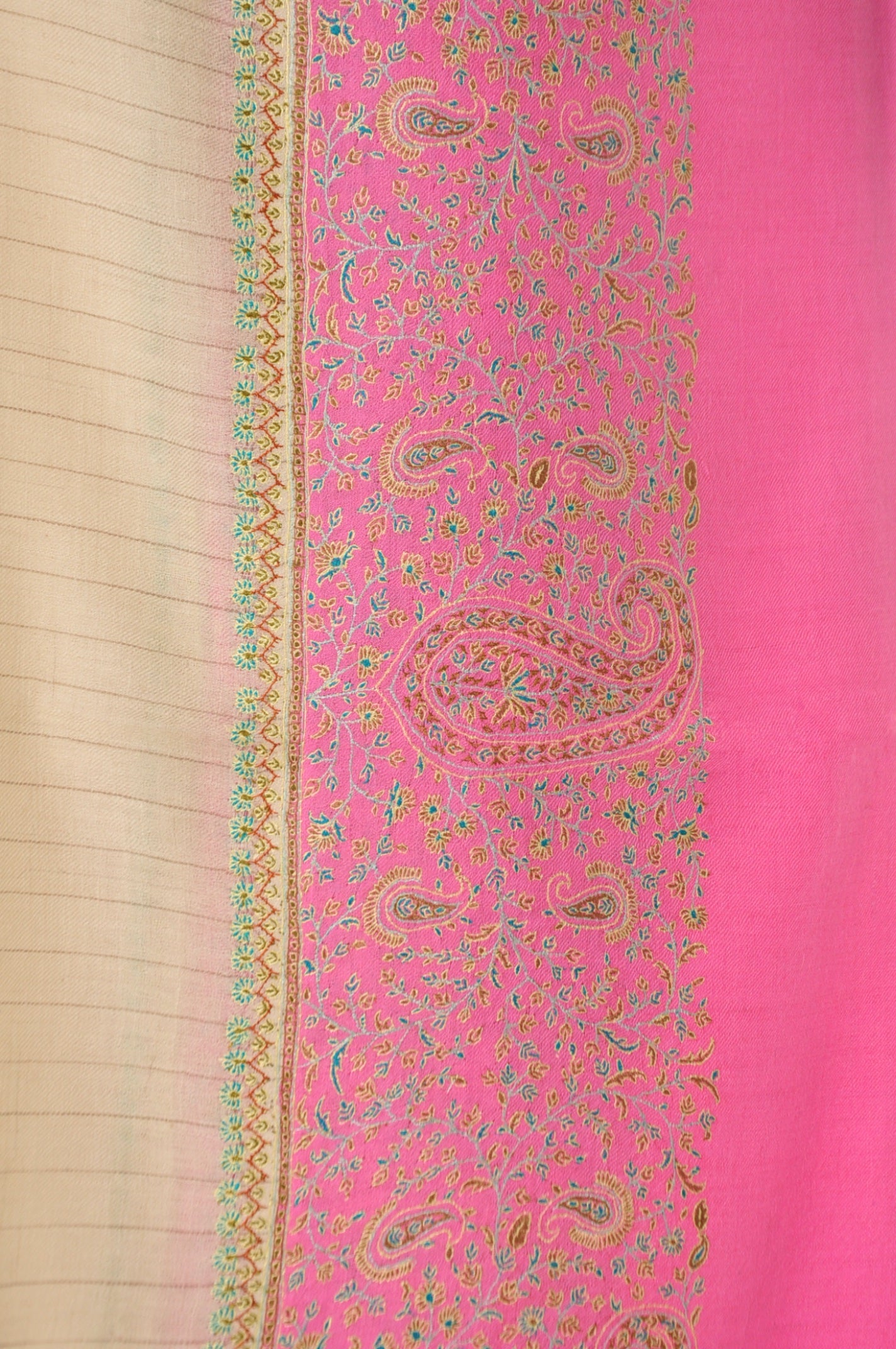 Embroidered Pashmina - Pink