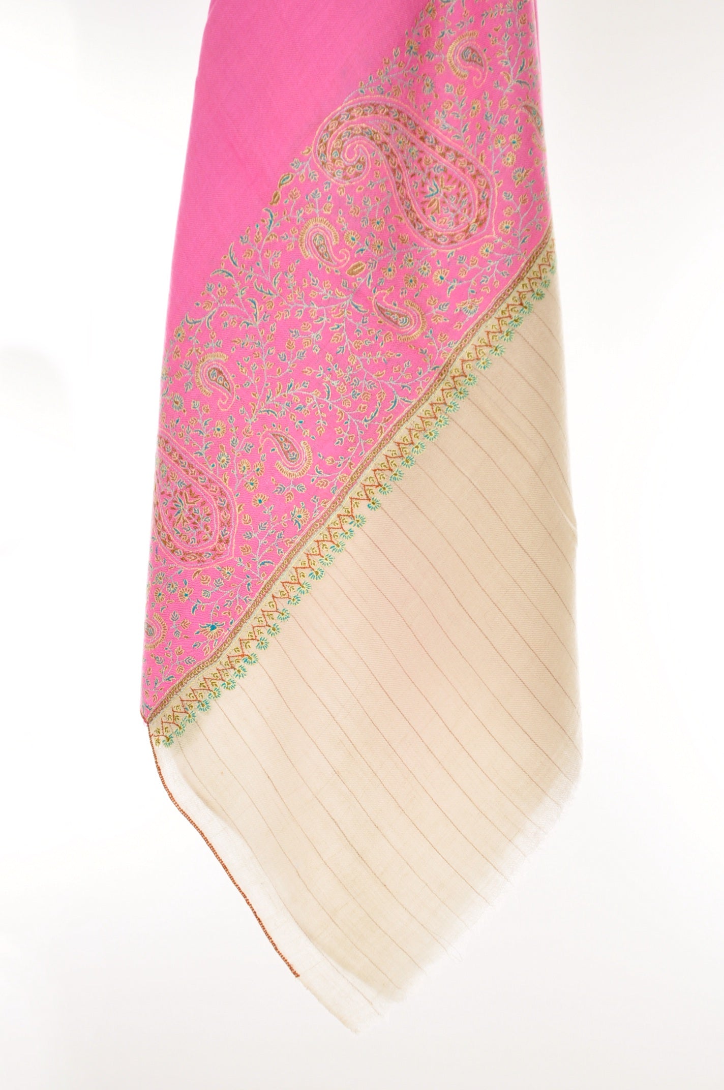 Embroidered Pashmina - Pink
