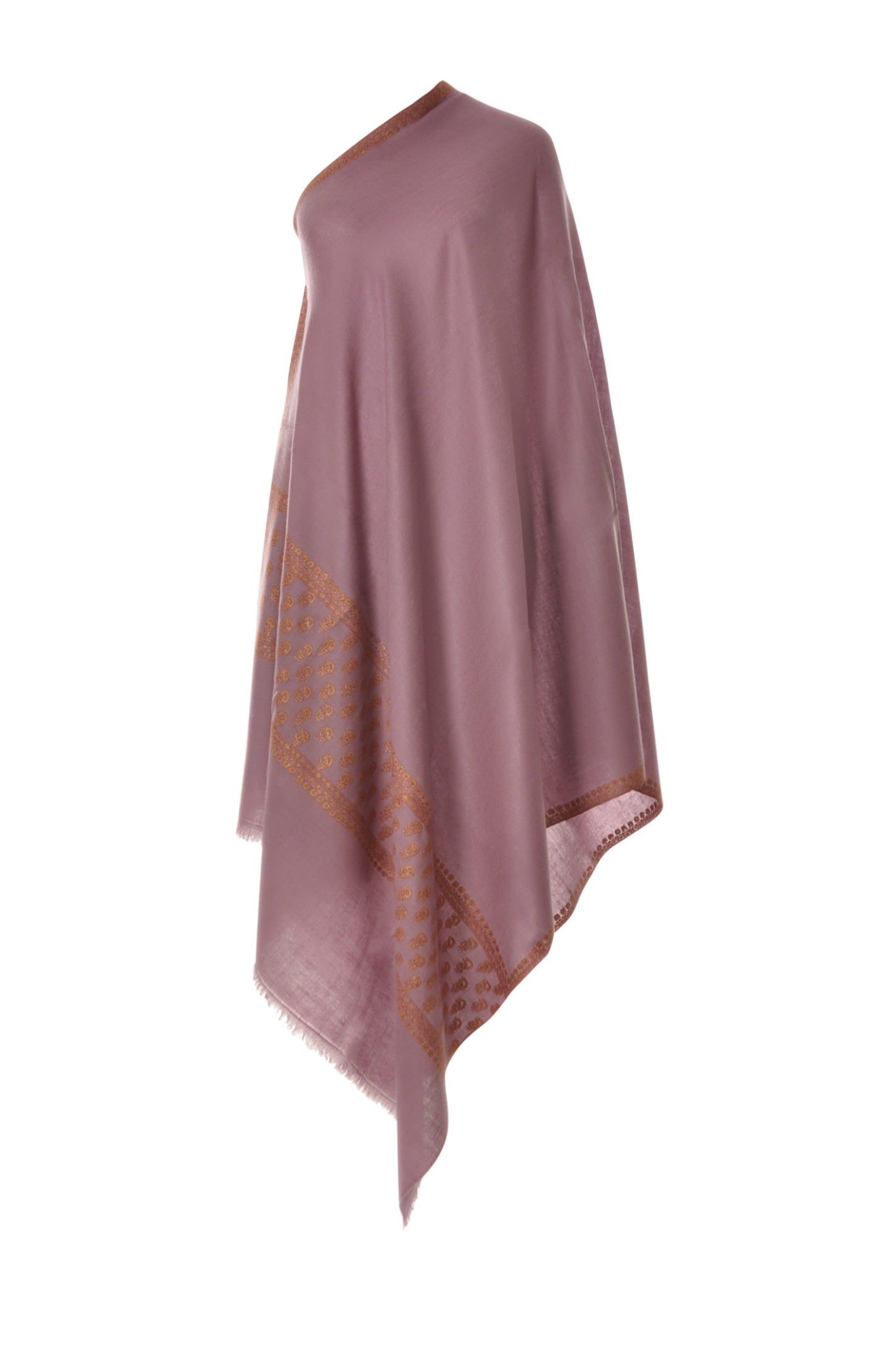Embroidered Pashmina - Mauve