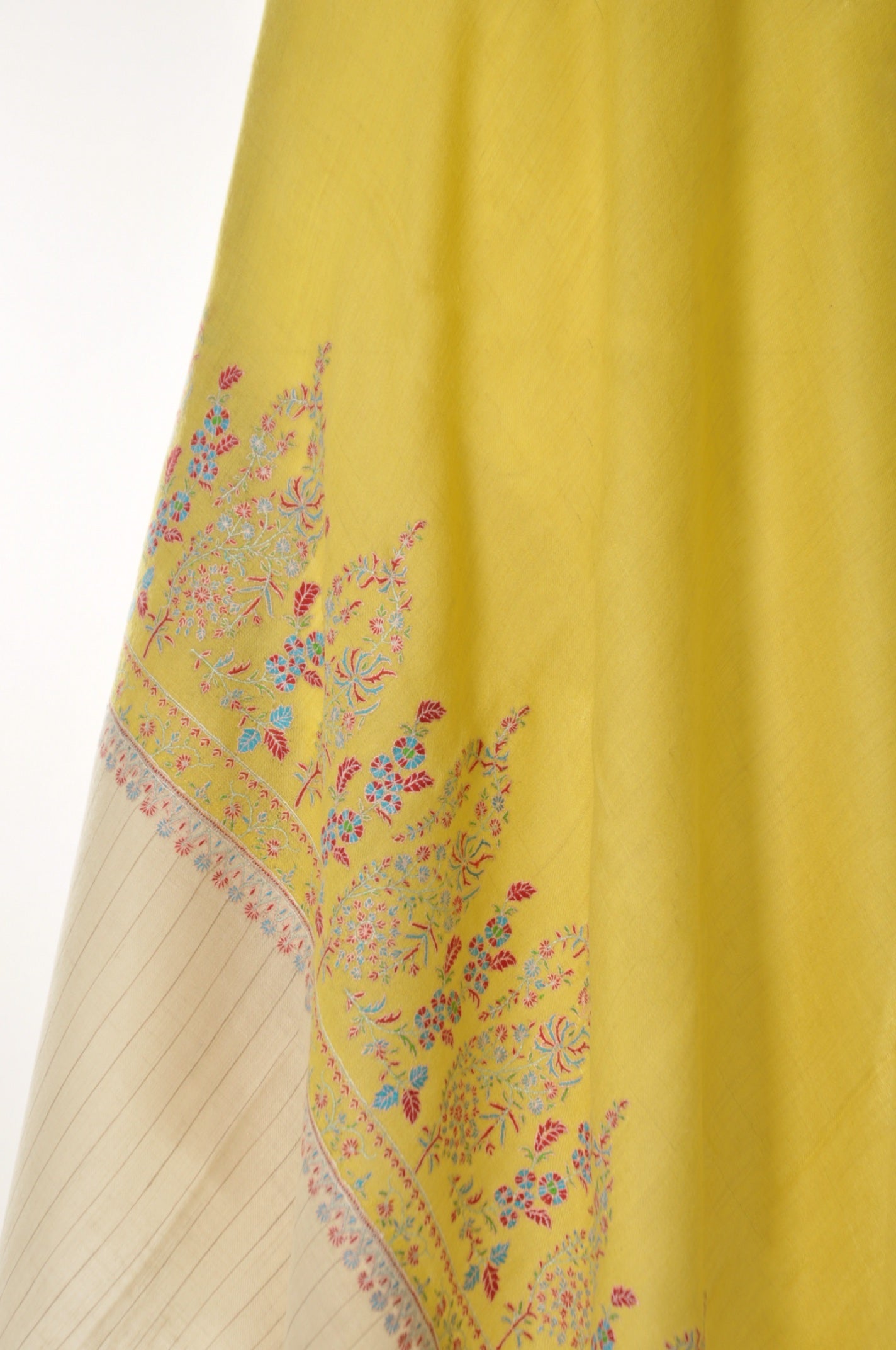 Embroidered Pashmina - Yellow