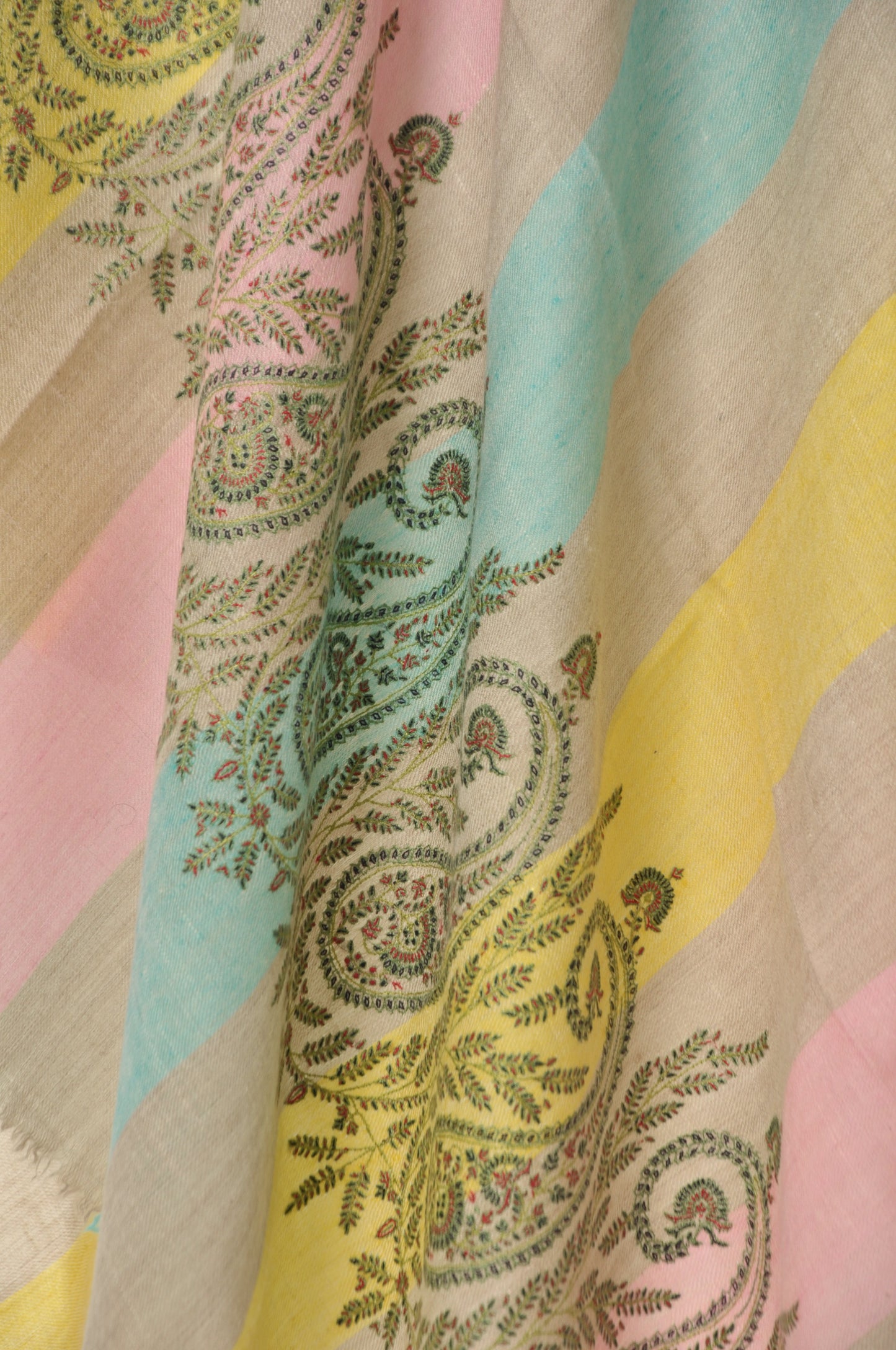 Embroidered Pashmina - Striped