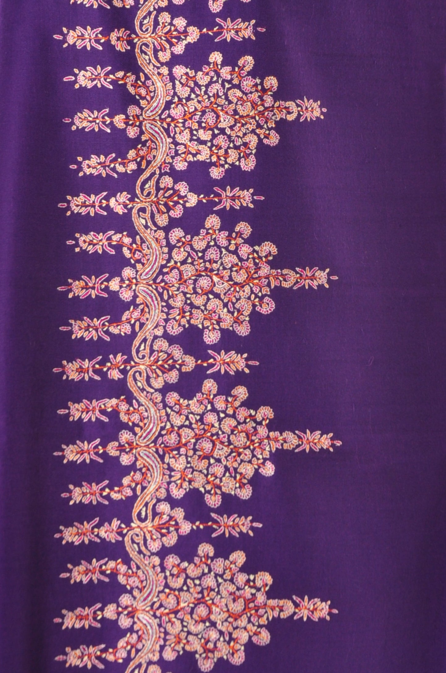 Embroidered Pashmina - Royal Purple