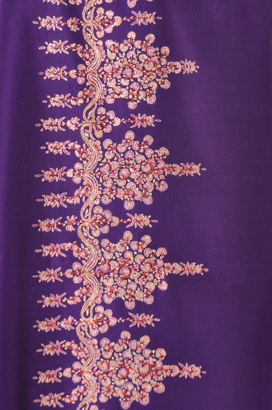 Embroidered Pashmina - Royal Purple